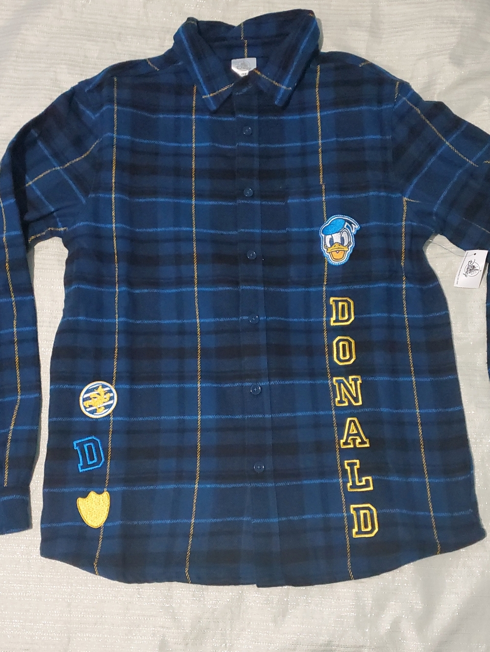 Disney Parks Donald Duck Flannel Shirt